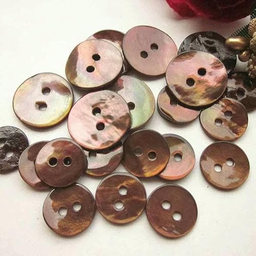 11mm / 15mm bunte Perlmutt Muschelknöpfe zum Annähen oder Dekorieren S0101m-002-09 Coffee-15mm 11mm / 15mm bunte Perlmutt Muschelknöpfe zum Annähen oder Dekorieren S0101m-002-09 Coffee-15mm von YOGAES