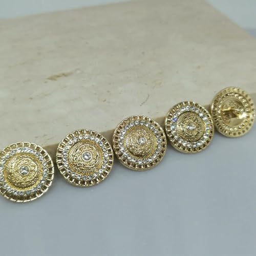 17,5/20/23,0 mm Vintage Luxus Strass Metall Runde Knöpfe von Kleidung Großhandel Knopfmacher Handwerk Nähen DIY-D2883 Gold-17,5 mm 6 Stück 17,5/20/23,0 mm Vintage Luxus Strass Metall Runde Knöpfe von Kleidung Großhandel Knopfmacher Handwerk Nähen DIY-D2883 Gold-17,5 mm 6 Stück von YOGAES