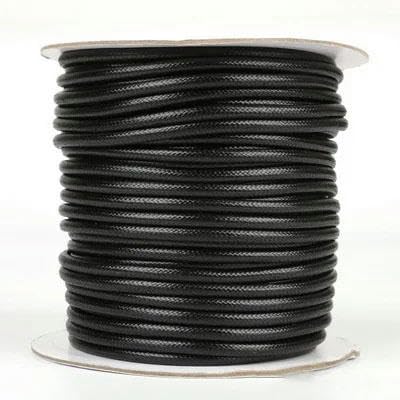 2,5/3/3,5/4/5 mm Schwarze gewachste Baumwollschnur, runder gewachster Faden, Schnur, Riemen, Halskettenseil zur Schmuckherstellung, 4,0 mm, 5 Meter, Schwarze Farbe 2,5/3/3,5/4/5 mm Schwarze gewachste Baumwollschnur, runder gewachster Faden, Schnur, Riemen, Halskettenseil zur Schmuckherstellung, 4,0 mm, 5 Meter, Schwarze Farbe von YOGAES