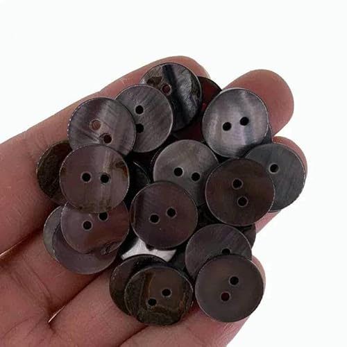 20/40 5/8" Schwarze Perlmuttknöpfe Naturmuschelknopf zum Nähen von Kleidung schwarz schillernd Accessoire 15mm-20Stk 20/40 5/8" Schwarze Perlmuttknöpfe Naturmuschelknopf zum Nähen von Kleidung schwarz schillernd Accessoire 15mm-20Stk von YOGAES