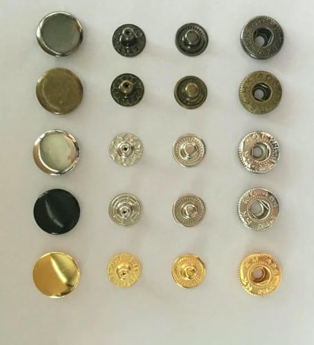 20–100 Sets, 10 mm, 12,5 mm, 15 mm, Metall-Druckknöpfe, Nähknöpfe, Druckknöpfe, Verschlüsse zum Nähen von Leder, Basteln, Kleidung, Taschen, Kleidungsstücken, Mix, 5 Farb 20–100 Sets, 10 mm, 12,5 mm, 15 mm, Metall-Druckknöpfe, Nähknöpfe, Druckknöpfe, Verschlüsse zum Nähen von Leder, Basteln, Kleidung, Taschen, Kleidungsstücken, Mix, 5 Farb von YOGAES