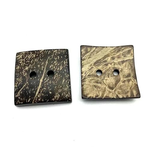 20 Stück braune Kokosnussschalen-Nähknöpfe, Retro, 2 Löcher, quadratischer Knopf für Kleidung, Scrapbooking, Kleidungszubehör, DIY-Basteln, 20 Stück, 20 Stück, 10 mm, S 20 Stück braune Kokosnussschalen-Nähknöpfe, Retro, 2 Löcher, quadratischer Knopf für Kleidung, Scrapbooking, Kleidungszubehör, DIY-Basteln, 20 Stück, 20 Stück, 10 mm, S von YOGAES