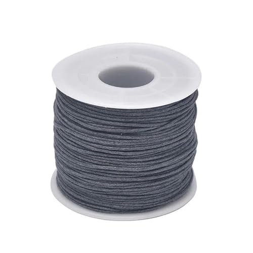 24–70 m 1 mm gewachste Baumwollschnur zum Perlenbasteln, Basteln, für Armbänder, Halsketten, geflochtene Schnur, Schmuckherstellung, Dunkelgrau, 1 mm x 24 m 24–70 m 1 mm gewachste Baumwollschnur zum Perlenbasteln, Basteln, für Armbänder, Halsketten, geflochtene Schnur, Schmuckherstellung, Dunkelgrau, 1 mm x 24 m von YOGAES