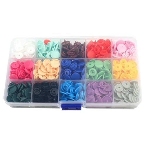 360 Sets T5 Druckknöpfe mit Druckknöpfen, Zangen-Werkzeugsatz und Organizer-Behältern, Drucknaht, Druckknöpfen, 150 Stück 360 Sets T5 Druckknöpfe mit Druckknöpfen, Zangen-Werkzeugsatz und Organizer-Behältern, Drucknaht, Druckknöpfen, 150 Stück von YOGAES