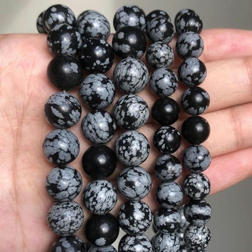 4/6/8/10/12 mm AAAA Naturqualität Schwarz-Weiß-Poliert Matt Onyx Achate Runde Perlen 15" Strang Pick Size für Schmuckherstellung-Schneeflocken-Jaspis-6mm 61Stk 4/6/8/10/12 mm AAAA Naturqualität Schwarz-Weiß-Poliert Matt Onyx Achate Runde Perlen 15" Strang Pick Size für Schmuckherstellung-Schneeflocken-Jaspis-6mm 61Stk von YOGAES