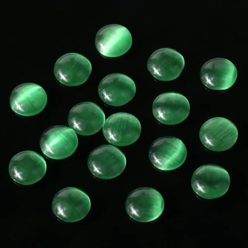 4 mm 6 mm 8 mm flache runde Katzenaugen-Perlen, natürliche Cabochon-lose Perlen für die Schmuckherstellung, DIY-Charms, Armbänder, Ohrringe, Ringe, Basteln, Grün, 4 mm, ca. 50 Stück 4 mm 6 mm 8 mm flache runde Katzenaugen-Perlen, natürliche Cabochon-lose Perlen für die Schmuckherstellung, DIY-Charms, Armbänder, Ohrringe, Ringe, Basteln, Grün, 4 mm, ca. 50 Stück von YOGAES