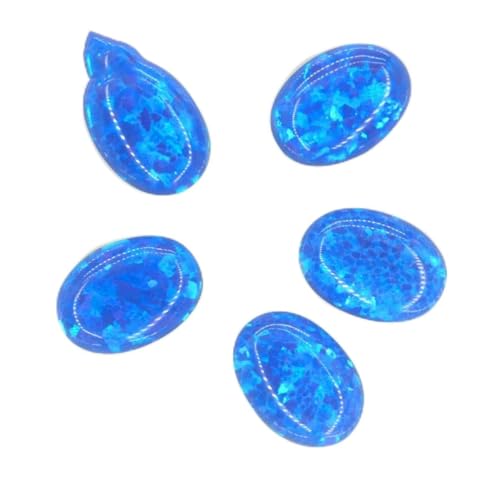 4x6mm-7x9m Opal lose im Labor hergestellte Edelsteine ovale Form flache Basis Cabochon Opalsteine Halbedelsteine Perlen für Schmuck-OP05-6x8mm 1Stk von YOGAES