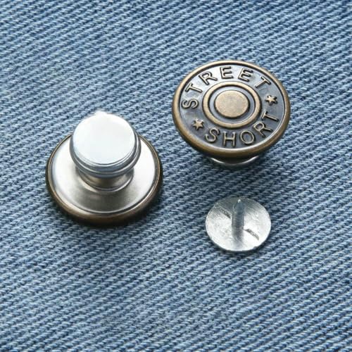 5/10 Stück Jeansknöpfe, 17 mm, Ersatz-Näh-Druckknopf-Befestigungswerkzeug, abnehmbare Jeansknöpfe ohne Nägel, für Kleidung und Hosen, Stil P-03, 5 Stück im Karton 5/10 Stück Jeansknöpfe, 17 mm, Ersatz-Näh-Druckknopf-Befestigungswerkzeug, abnehmbare Jeansknöpfe ohne Nägel, für Kleidung und Hosen, Stil P-03, 5 Stück im Karton von YOGAES