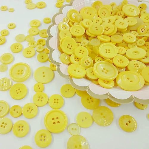 50 Gramm Holzknöpfe in verschiedenen Größen für Sammelalben, Bastelarbeiten, DIY, Baby- und Kinderkleidung, Nähzubehör – BN0610 von YOGAES