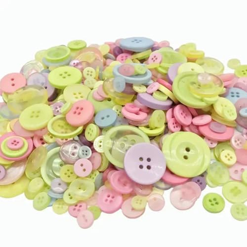 50 Gramm Holzknöpfe in verschiedenen Größen für Sammelalben, Bastelarbeiten, DIY, Baby- und Kinderkleidung, Nähzubehör – BN0615 von YOGAES