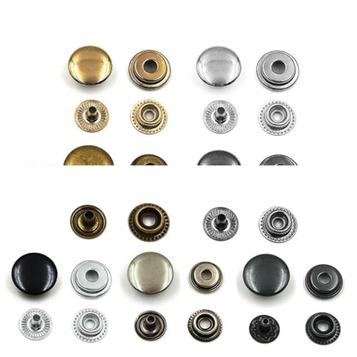 50 Sets Druckknöpfe aus Metall, Druckknöpfe zum Nähen von Kleidung, Kleidersäcken, Schuhen, Lederhandwerk, 831/633/655/201/203, 35 Stück, gemischte Farbe, B-10 mm 50 Sets Druckknöpfe aus Metall, Druckknöpfe zum Nähen von Kleidung, Kleidersäcken, Schuhen, Lederhandwerk, 831/633/655/201/203, 35 Stück, gemischte Farbe, B-10 mm von YOGAES