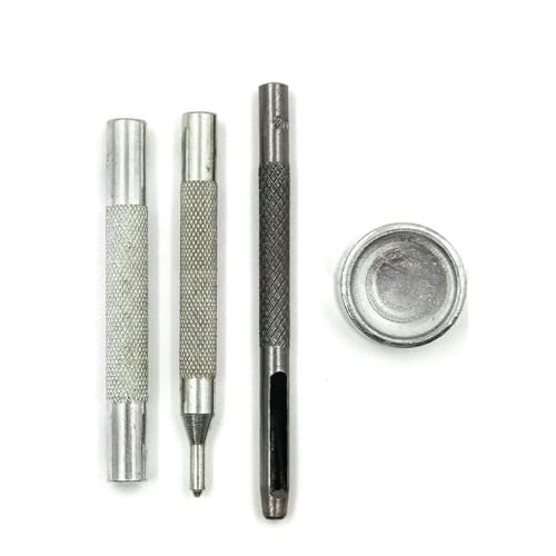 50 Sets Druckknöpfe aus Metall, Druckknöpfe zum Nähen von Kleidung, Kleidersäcken, Schuhen, Lederhandwerk, 831/633/655/201/203, Werkzeugset A, 15 mm von YOGAES