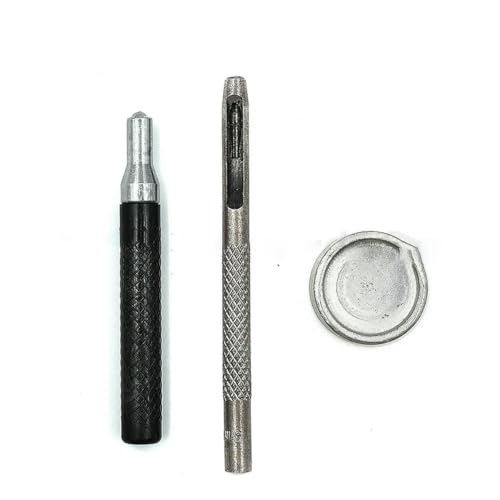 50 Sets Druckknöpfe aus Metall, Druckknöpfe zum Nähen von Kleidung, Kleidersäcken, Schuhen, Lederhandwerk, 831/633/655/201/203, schwarzes Werkzeugset B-17 mm von YOGAES
