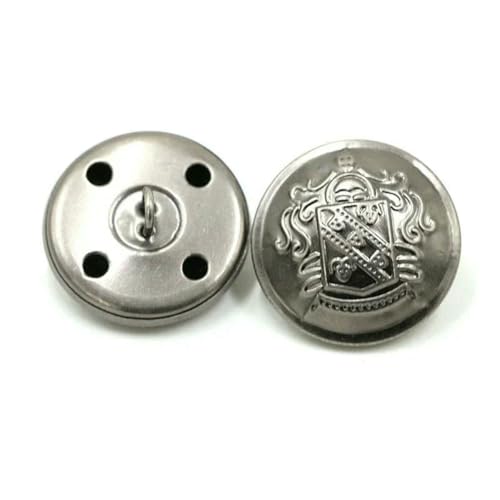 50 Stück 15–25 mm Metallknöpfe, antiker Messing-Ösenknopf für Kleidung, Jeans, Reparaturset, Handarbeitsschnalle, DIY-Strick-Nähzubehör, B3-13, GunBlack, 20 mm von YOGAES
