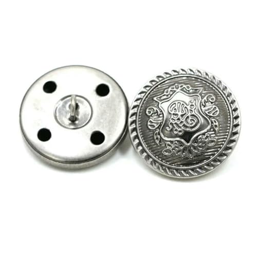 50 Stück 15–25 mm Metallknöpfe, antiker Messing-Ösenknopf für Kleidung, Jeans, Reparaturset, Handarbeitsschnalle, DIY-Strick-Nähzubehör, B3-15-GunBlack-15 mm von YOGAES