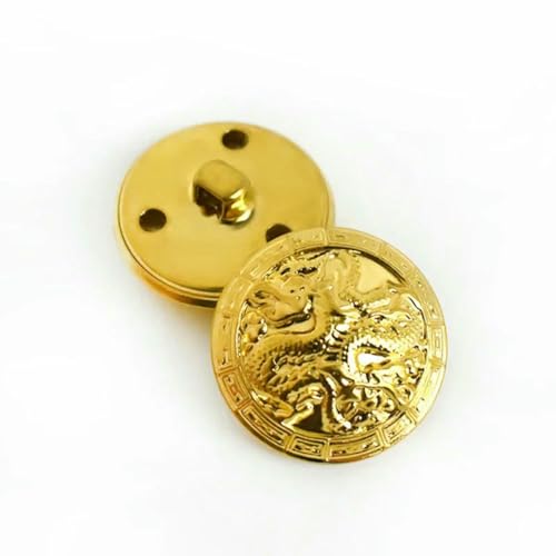 50 Stück 15–25 mm Metallknöpfe, antiker Messing-Ösenknopf für Kleidung, Jeans, Reparaturset, Handarbeitsschnalle, DIY-Strick-Nähzubehör, B3-17-Gold-20 mm von YOGAES