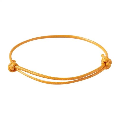 50 Stück gemischte Farben, verstellbar, einfach gewebt, gewachste Polyesterschnur für die Herstellung von Armbändern, DIY-Schmuckzubehör, Orange von YOGAES