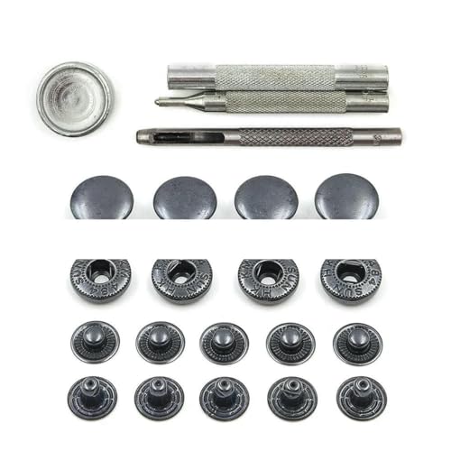 50er-Set Druckknöpfe, Metall, Druckknöpfe, mit 4 optionalen Installationswerkzeugen für Kleidung, Kleidersäcke, Schuhe, Lederhandwerk, Schwarznickel-Set, 1 50er-Set Druckknöpfe, Metall, Druckknöpfe, mit 4 optionalen Installationswerkzeugen für Kleidung, Kleidersäcke, Schuhe, Lederhandwerk, Schwarznickel-Set, 1 von YOGAES