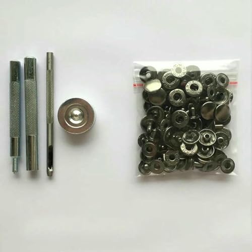 50er-Set Druckknöpfe aus Leder, 10 mm, 12 mm, 15 mm, Metall-Druckknöpfe, 4 Montagewerkzeuge, Lederdruckknöpfe für Kleidung, Werkzeuge und 50er-Set qh-10 mm 50er-Set Druckknöpfe aus Leder, 10 mm, 12 mm, 15 mm, Metall-Druckknöpfe, 4 Montagewerkzeuge, Lederdruckknöpfe für Kleidung, Werkzeuge und 50er-Set qh-10 mm von YOGAES