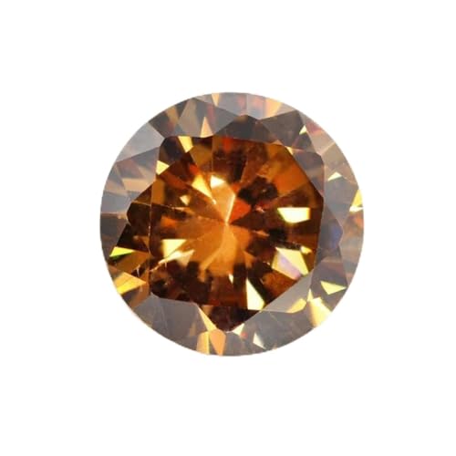 5A Zirkonia-Stein, mehrfarbig, runde Form, Brillantschliff, lose CZ-Steine, synthetische Edelsteine, Perlen für Schmuck, 0,8–12 mm, AAAAA-Braun-cz-10,0 mm, 10 Stück von YOGAES