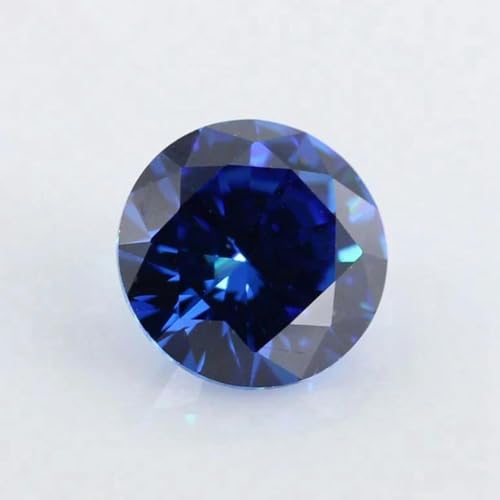 5A Zirkonia-Stein, mehrfarbig, runde Form, Brillantschliff, lose CZ-Steine, synthetische Edelsteine, Perlen für Schmuck, 0,8–12 mm, AAAAA-Sapphire-cz-10,0 mm, 10 Stück von YOGAES