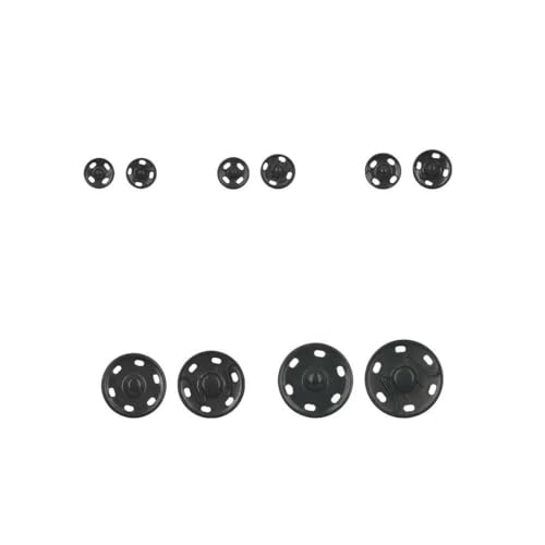 6–50 Sets Druckknöpfe zum Aufnähen von Knöpfen aus Metall, unsichtbare Druckknöpfe zum Nähen von Lederwaren, Kleidung, Taschen, Kleidungsstücken, Schwarz, 12 Sets, 19 mm 6–50 Sets Druckknöpfe zum Aufnähen von Knöpfen aus Metall, unsichtbare Druckknöpfe zum Nähen von Lederwaren, Kleidung, Taschen, Kleidungsstücken, Schwarz, 12 Sets, 19 mm von YOGAES