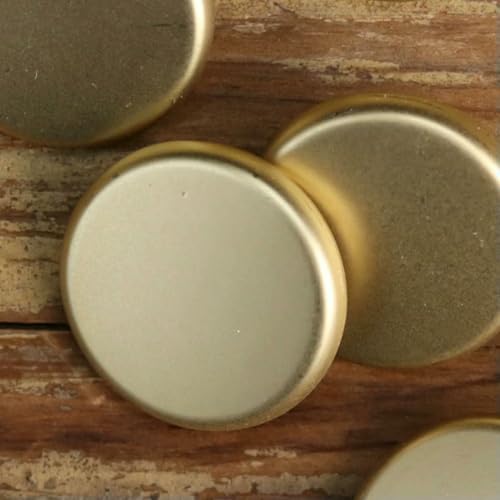 6 Stück schlichte Metallknöpfe, Schaft, Jeans, Herrenhosen, Nähzubehör, Schwarz, Silber, Gold, matt, poliert, schlicht, Gold, 15 mm (6 Stück) von YOGAES