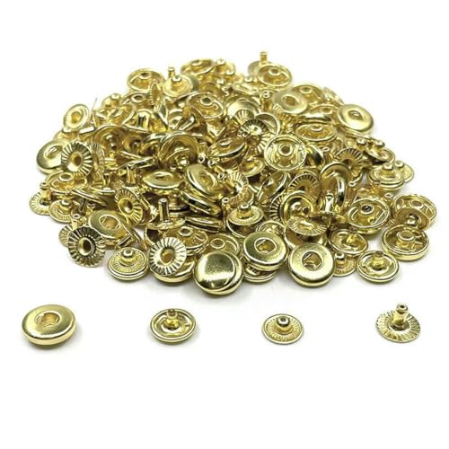 8mm Druckknöpfe Nieten Nähreparatur Silber/Gold/Schwarz/Bronze Metall Druckknopfverschluss Kinderkleidungsknopf Gürtelschnalle-50 Sets_a von YOGAES
