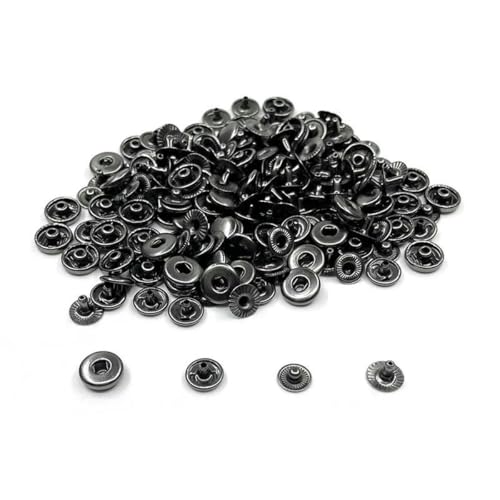 8mm Druckknöpfe Nieten Nähreparatur Silber/Gold/Schwarz/Bronze Metall Druckknopfverschluss Kinderkleidungsknopf Gürtelschnalle-50 Sets_c von YOGAES