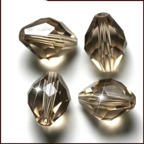 AAA 9 x 6 mm Kristallglasperlen, 50 Stück, klare Kristalle, facettierte Glasperlen, ovale Perlen, Bastelmaterialien für DIY-Modeschmuck, Silber-Champagner, 9 x 6 mm, 50 Stück AAA 9 x 6 mm Kristallglasperlen, 50 Stück, klare Kristalle, facettierte Glasperlen, ovale Perlen, Bastelmaterialien für DIY-Modeschmuck, Silber-Champagner, 9 x 6 mm, 50 Stück von YOGAES