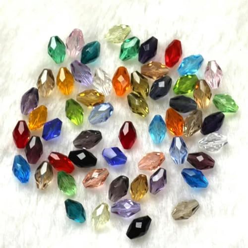 AAA 9 x 6 mm Kristallglasperlen, 50 Stück, klare Kristalle, facettierte Glasperlen, ovale Perlen, Bastelmaterialien für DIY-Modeschmuck, mehrfarbig, 9 x 6 mm, 50 Stück AAA 9 x 6 mm Kristallglasperlen, 50 Stück, klare Kristalle, facettierte Glasperlen, ovale Perlen, Bastelmaterialien für DIY-Modeschmuck, mehrfarbig, 9 x 6 mm, 50 Stück von YOGAES
