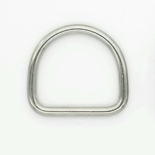 D-Ring-Dee-Verschlussschnalle aus Edelstahl für Gurtband, Rucksack, Leder, Basteltasche, Teile, Gurt, Gürtel, Geldbörse, Haustierhalsband, Zubehör, 5 x 40 x 37 mm von YOGAES
