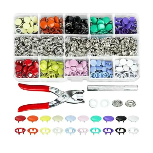 Druckknopf-Set mit Handdruckzange, 50 Druckknöpfe, Metalldruckknöpfe zum Nähen, Nähdruckknöpfe für Heimwerker, Basteln, Kleidung, Hüte, 200 Sets Druckknopf-Set mit Handdruckzange, 50 Druckknöpfe, Metalldruckknöpfe zum Nähen, Nähdruckknöpfe für Heimwerker, Basteln, Kleidung, Hüte, 200 Sets von YOGAES