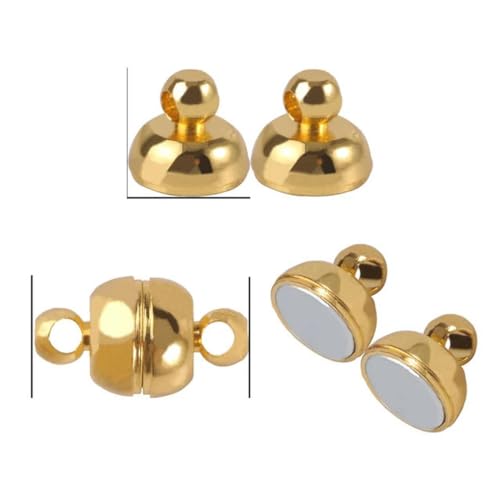 Edelstahl Starke Magnetverschlüsse für Lederband, Armband, Halskette, Magnet-Endverschluss, Verbindungsstück, DIY-Schmuckherstellung, Zubehör, 7 x 12 mm, 5 Stück, Gold Edelstahl Starke Magnetverschlüsse für Lederband, Armband, Halskette, Magnet-Endverschluss, Verbindungsstück, DIY-Schmuckherstellung, Zubehör, 7 x 12 mm, 5 Stück, Gold von YOGAES