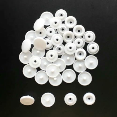 Großhandel T5 Druckknöpfe für Kleidung, DIY-Kleidungsstücke, Druckknöpfe, verwendet für Kinderwindeln, Lätzchen, Taschen, Ordner, 24 Farben, weiß, 100er-Set Großhandel T5 Druckknöpfe für Kleidung, DIY-Kleidungsstücke, Druckknöpfe, verwendet für Kinderwindeln, Lätzchen, Taschen, Ordner, 24 Farben, weiß, 100er-Set von YOGAES