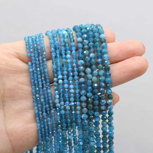 Naturstein, facettierte Perlen, runde Form, Apatitstein, Edelstein, lose Perlen zur Schmuckherstellung, DIY-Halsketten, Armbandzubehör, Apatit, 4 mm Naturstein, facettierte Perlen, runde Form, Apatitstein, Edelstein, lose Perlen zur Schmuckherstellung, DIY-Halsketten, Armbandzubehör, Apatit, 4 mm von YOGAES