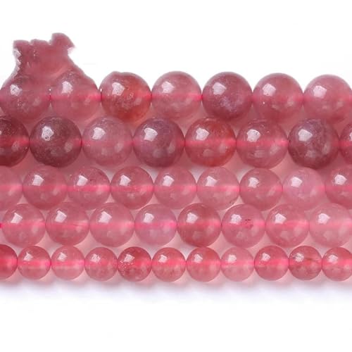 Natursteinperlen, Rosenquarz, Kristall, Tigerauge, Lava, Lapislazuli, Türkis, Achate, Perlen für die Schmuckherstellung, 4, 6, 8, 10 mm, 38,1 cm, Erdbeerquarz, 4 mm, 85 bis 95 Stück Natursteinperlen, Rosenquarz, Kristall, Tigerauge, Lava, Lapislazuli, Türkis, Achate, Perlen für die Schmuckherstellung, 4, 6, 8, 10 mm, 38,1 cm, Erdbeerquarz, 4 mm, 85 bis 95 Stück von YOGAES