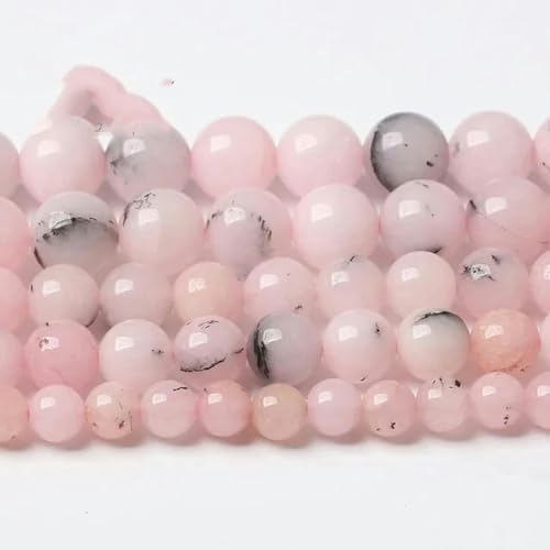Natursteinperlen, Rosenquarz, Kristall, Tigerauge, Lava, Lapislazuli, türkisfarbene Achate, Perlen für die Schmuckherstellung, 4, 6, 8, 10 mm, 38,1 cm, rosa Opal, 8 mm, 45 bis 48 Stück Natursteinperlen, Rosenquarz, Kristall, Tigerauge, Lava, Lapislazuli, türkisfarbene Achate, Perlen für die Schmuckherstellung, 4, 6, 8, 10 mm, 38,1 cm, rosa Opal, 8 mm, 45 bis 48 Stück von YOGAES