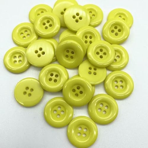 Neuer 18 mm farbiger runder Harzknopf Mantelanzug Pulloverknopf DIY farbiges Kleidungszubehör-21-18 mm (15 Stück) von YOGAES