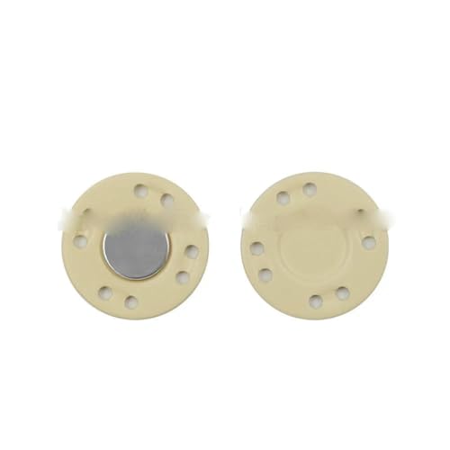 Paar magnetische Kleidungsknöpfe, unsichtbare Magnetknöpfe, Nähzubehör für Jacken, Mäntel, Strickjacken, Taschen, handgefertigte DIY-Nähknöpfe, Beige, 25 mm von YOGAES