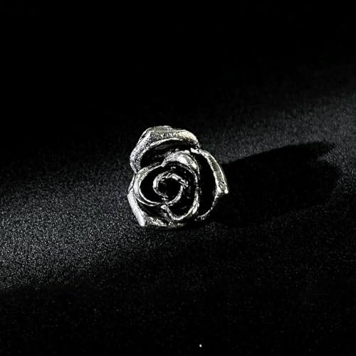 Retro-Metallknöpfe mit silberner Rose und Blume für Hemd, Strickjacke, Mantel, dekoratives Basteln, Kleidung, Heimwerkerbedarf, Nähzubehör, 10 Stück, TB576, 10 mm von YOGAES