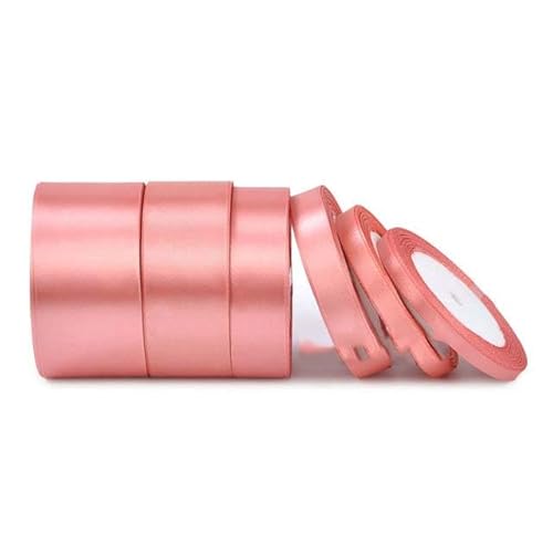 Satinband, 25 Yards, 6 mm, 10 mm, 15 mm, 25 mm, 38 mm, 50 mm, Schärpe, Geschenkschleife, handgefertigt, Basteln, Hochzeit, Party, Dekoration, Koralle, Breite 38 mm Satinband, 25 Yards, 6 mm, 10 mm, 15 mm, 25 mm, 38 mm, 50 mm, Schärpe, Geschenkschleife, handgefertigt, Basteln, Hochzeit, Party, Dekoration, Koralle, Breite 38 mm von YOGAES