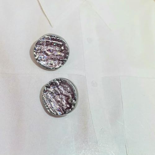 Stück glänzende Pailletten, bunt bemalt, faltig, Hemdknöpfe für Damen, Kleider, Kurzarm, Strickjacke, Dekor, Nähknopf, Zubehör, Silber, 11 mm Stück glänzende Pailletten, bunt bemalt, faltig, Hemdknöpfe für Damen, Kleider, Kurzarm, Strickjacke, Dekor, Nähknopf, Zubehör, Silber, 11 mm von YOGAES