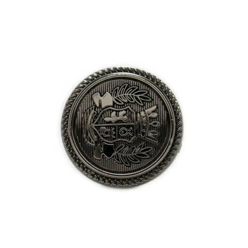 Stück runde, geschnitzte Anstecker, Emaille-Metallknöpfe, Nähen, Scrapbook, Jacke, Blazer, Pullover, Basteln, Handarbeit, Kleidung, 15–25 mm, Gun Black, 18 mm von YOGAES