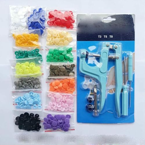 T5 Harz-Druckknopf-Set, Druckknöpfe, U-förmiger Verschluss, Druckknopfzange, Set, Druckknöpfe, Stoffknöpfe, DIY-Nähmaschine, Bastelwerkzeug, blaue Zange, 150 Stück, T5 T5 Harz-Druckknopf-Set, Druckknöpfe, U-förmiger Verschluss, Druckknopfzange, Set, Druckknöpfe, Stoffknöpfe, DIY-Nähmaschine, Bastelwerkzeug, blaue Zange, 150 Stück, T5 von YOGAES