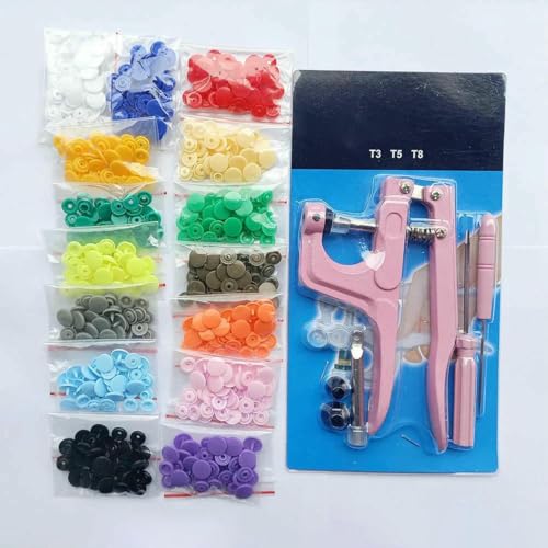 T5 Harz-Druckknopf-Set, Druckknöpfe, U-förmiger Verschluss, Druckknopfzange, Set, Druckknöpfe, Stoffknöpfe, DIY-Nähmaschine, Bastelwerkzeug, rosa Zange, 150 Stück, T5 T5 Harz-Druckknopf-Set, Druckknöpfe, U-förmiger Verschluss, Druckknopfzange, Set, Druckknöpfe, Stoffknöpfe, DIY-Nähmaschine, Bastelwerkzeug, rosa Zange, 150 Stück, T5 von YOGAES