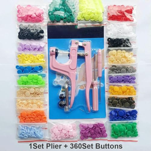 T5 Harz-Druckknopf-Set, Druckknöpfe, U-förmiger Verschluss, Druckknopfzange, Set, Druckknöpfe, Stoffknöpfe, DIY-Nähmaschine, Bastelwerkzeug, rosa Zange, 360-Grad-Mix, T5 T5 Harz-Druckknopf-Set, Druckknöpfe, U-förmiger Verschluss, Druckknopfzange, Set, Druckknöpfe, Stoffknöpfe, DIY-Nähmaschine, Bastelwerkzeug, rosa Zange, 360-Grad-Mix, T5 von YOGAES