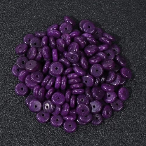x 6 mm Natursteinperle, runde Scheibe, flache lose Abstandsperle, Großhandel, Achate, Jaspis, Perle zur Schmuckherstellung, DIY-Zubehör, Amethyst, 50 Stück x 6 mm Natursteinperle, runde Scheibe, flache lose Abstandsperle, Großhandel, Achate, Jaspis, Perle zur Schmuckherstellung, DIY-Zubehör, Amethyst, 50 Stück von YOGAES