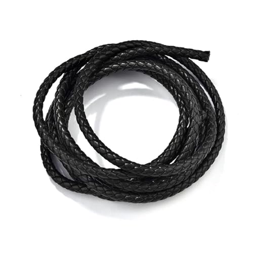 2 Meter 3/4/5/6 mm geflochtenes Lederband aus echtem Leder für Halsketten, Armbänder, Schlüsselanhänger, DIY-Schmuckzubehör 2 Meter 3/4/5/6 mm geflochtenes Lederband aus echtem Leder für Halsketten, Armbänder, Schlüsselanhänger, DIY-Schmuckzubehör von YOGAYE