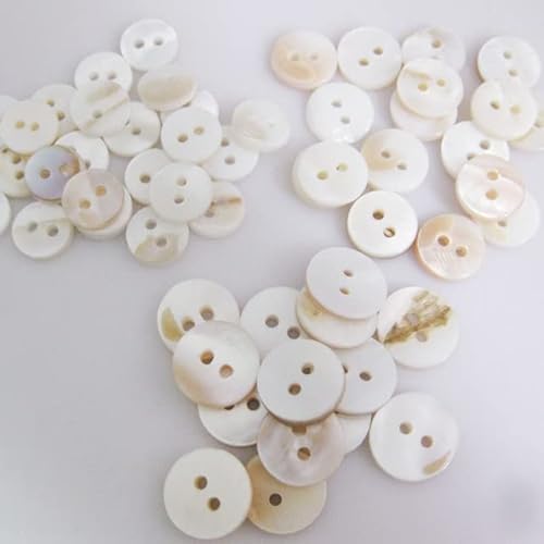 30 Stück 9mm/10mm/11,5mm Natur Muschel Reinweiß Grau Muschelknöpfe Hemdzubehör 30 Stück 9mm/10mm/11,5mm Natur Muschel Reinweiß Grau Muschelknöpfe Hemdzubehör von YOGAYE
